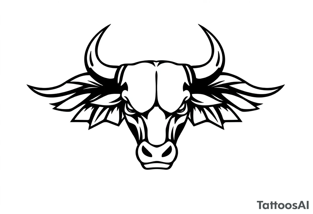 Symbol for complete surrender to master bull tattoo idea