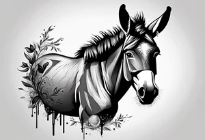 Donkey tattoo idea