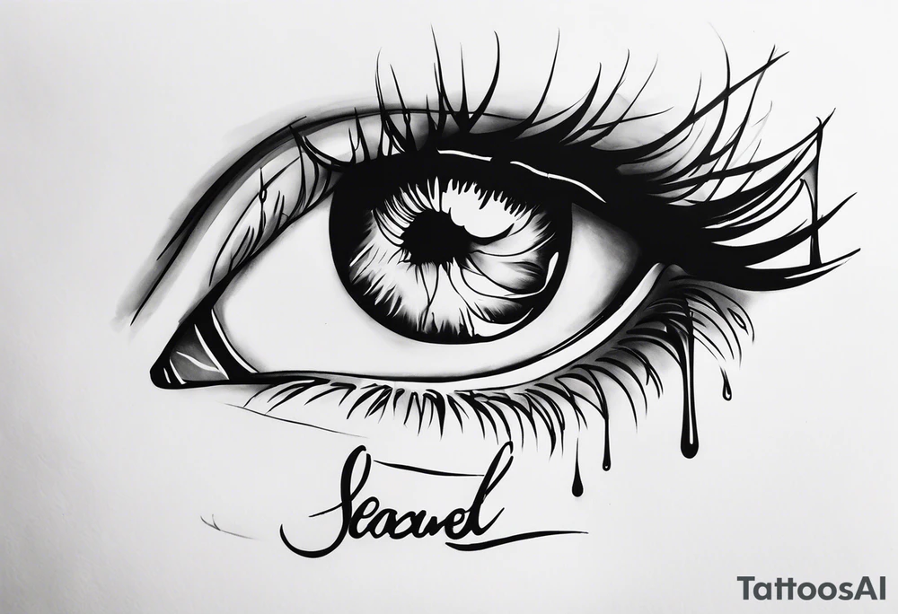 Cursing my name, wishing I stayed
Look at how my tears ricochet tattoo idea