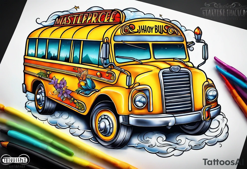 magic school bus tattoo idea