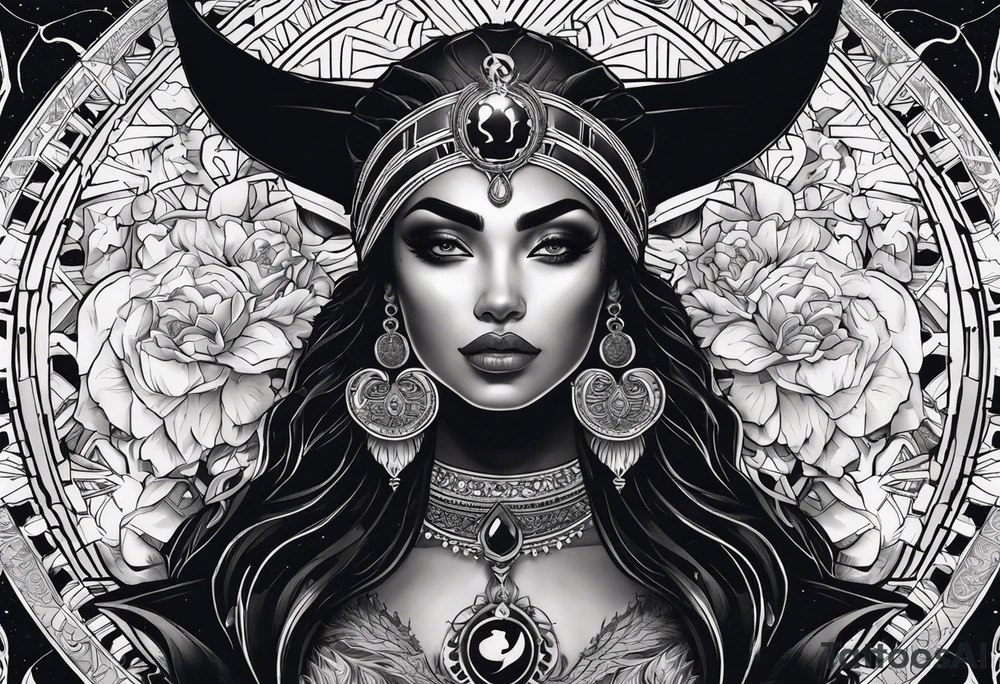 kali ma, alien goddess, valkrye, aries, pirate, divine feminine, zenza resonance, pachamama, lotus azul, blank panther, eagle, skull, 5D, nueva gaya, dna 12 tattoo idea