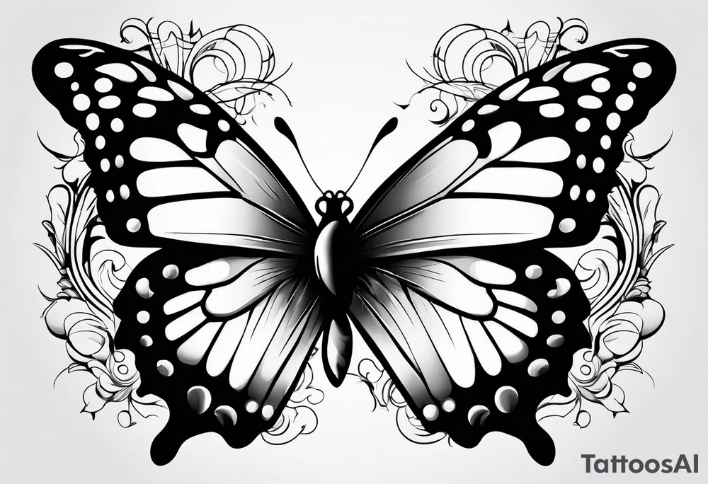Traditional butterflies tattoo idea