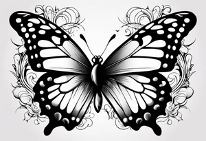 Traditional butterflies tattoo idea