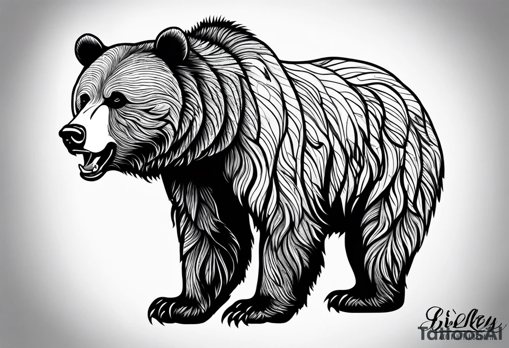 Grizzly bear tattoo idea
