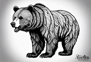 Grizzly bear tattoo idea