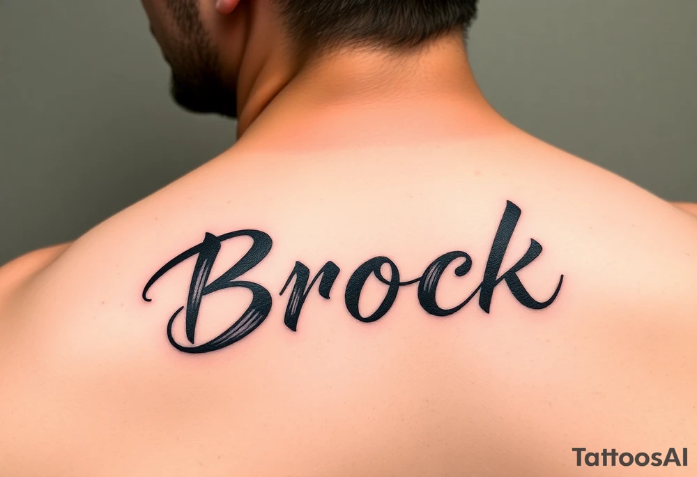 The name, Brock with makeup brush tattoo idea