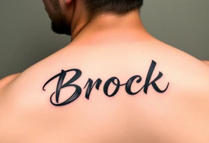 The name, Brock with makeup brush tattoo idea
