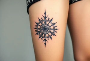 vintage roman numerals within ornate clockwork mechanism tattoo idea