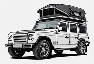 Car with a rooftent tattoo idea