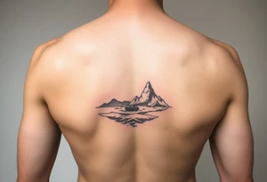 Feminine and fine tatoo of snow and sea tattoo idea