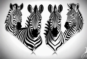 Zebra pattern sleeve tattoo tattoo idea