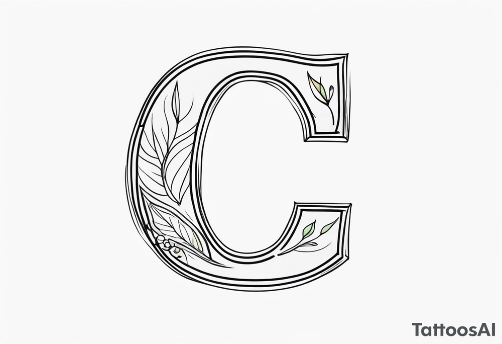 letter c tattoo idea