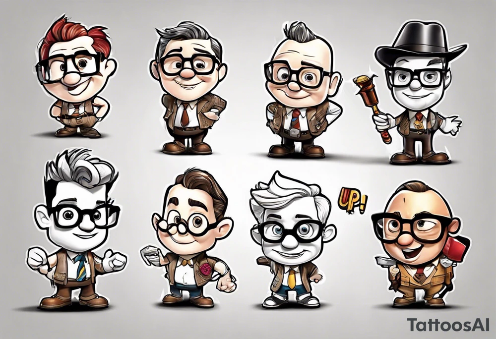 up! movie character tattoo idea