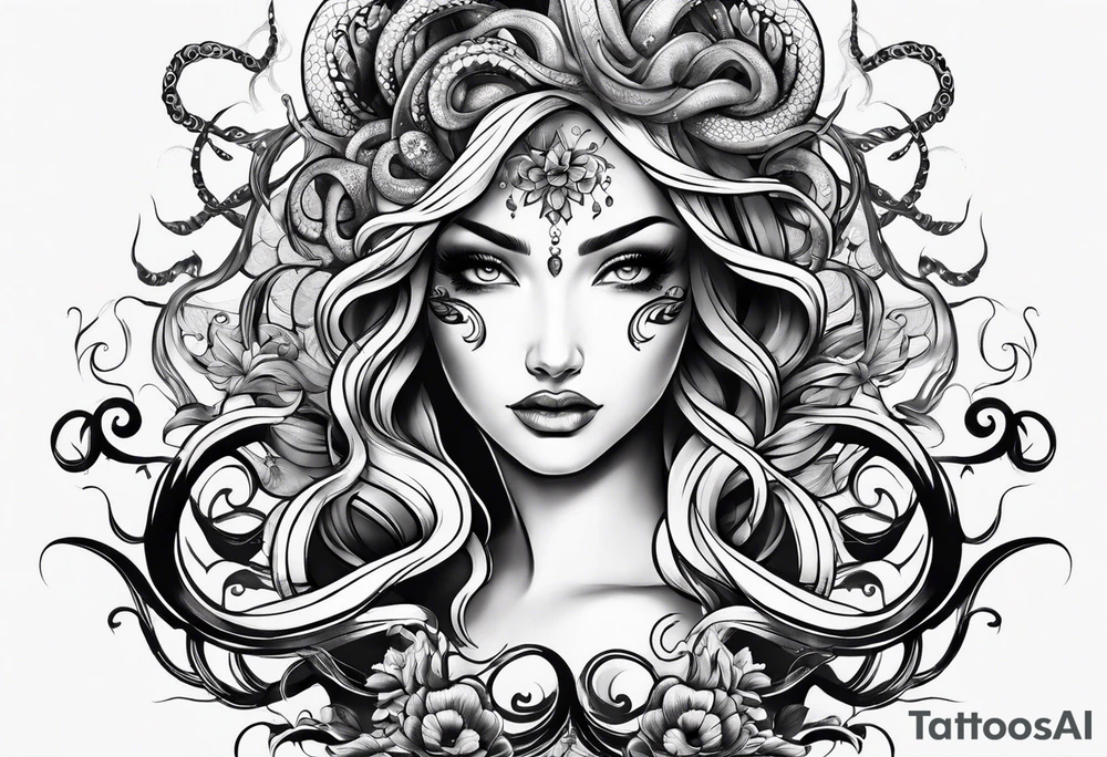 tentacles feminine tattoo idea