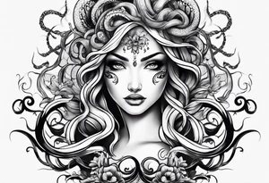 tentacles feminine tattoo idea