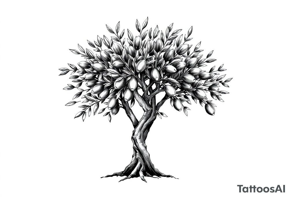 Olive tree tattoo idea