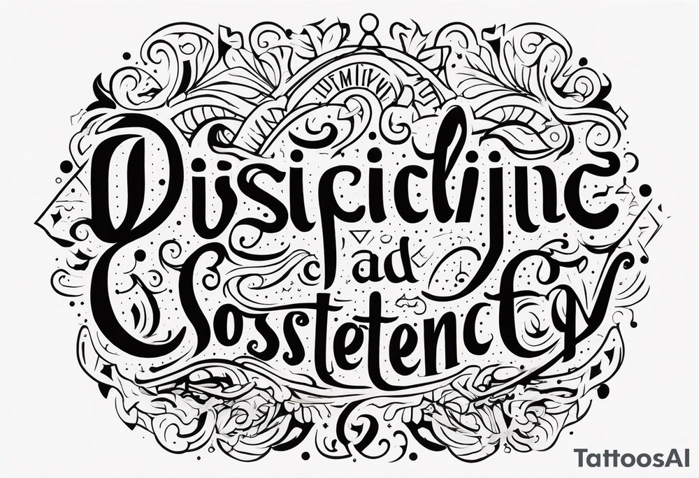 discipline and consistency tattoo idea