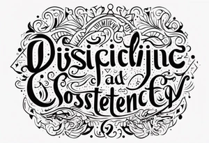 discipline and consistency tattoo idea