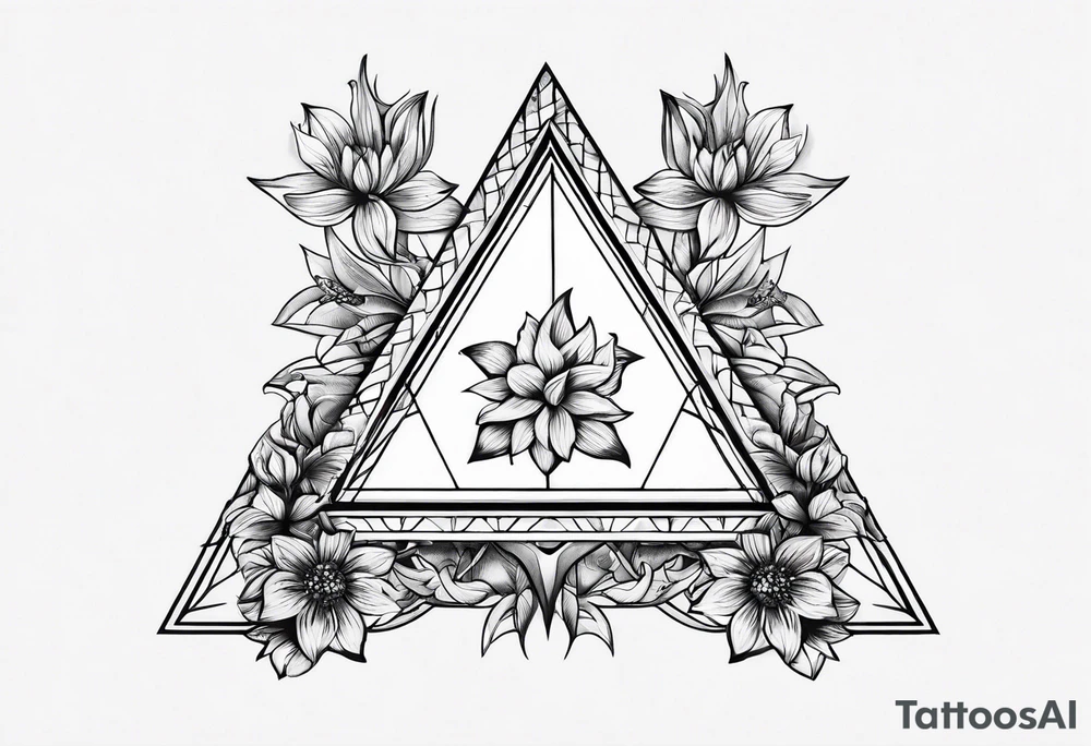 un triangulo simple sin flores tattoo idea