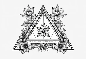 un triangulo simple sin flores tattoo idea