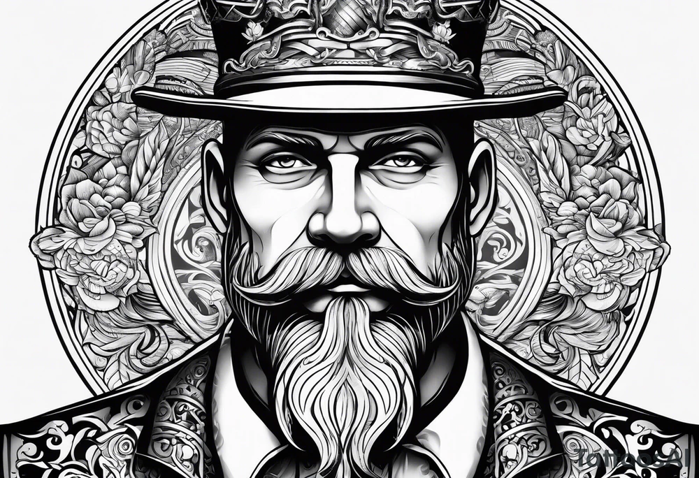 brewery bald man tattoo idea
