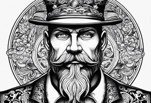 brewery bald man tattoo idea