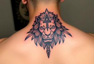 ankh lion tattoo idea