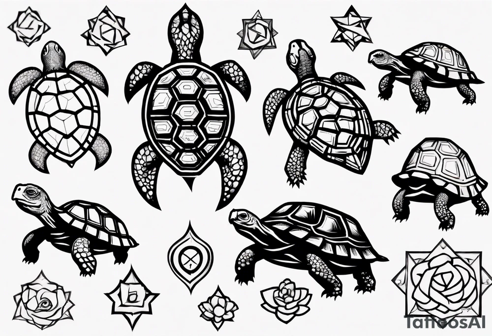 Overly simplified tortoise tattoo idea