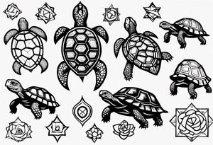 Overly simplified tortoise tattoo idea