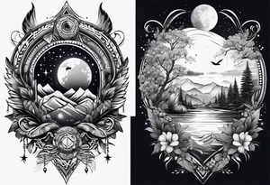 space versus nature tattoo idea