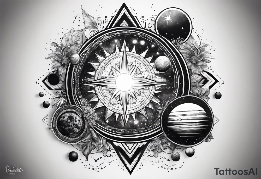 solar system spine tattoo idea