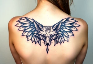 a fox with wings serious and scary tattoo idea
