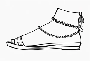 realistic feminine ankle bracelet tattoo tattoo idea