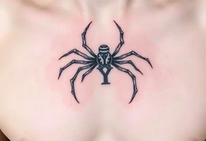 Spider crawling with the letter Y on the body of the spider tattoo idea