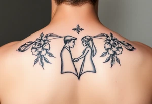 Tattoo with meaning of wife and husband being one in marriage tattoo idea