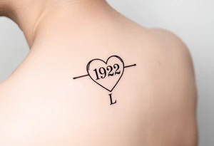Heart with 192 in the middle and a L on the end tattoo idea