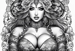 woman with big titts tattoo idea