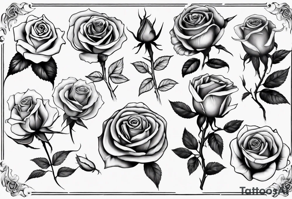 Single Rose for oblique tattoo tattoo idea