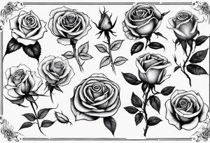 Single Rose for oblique tattoo tattoo idea