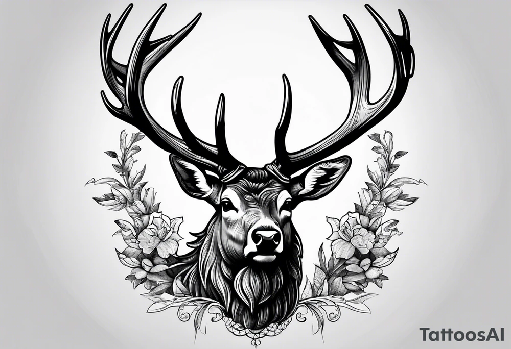 Elk Bugling tattoo idea