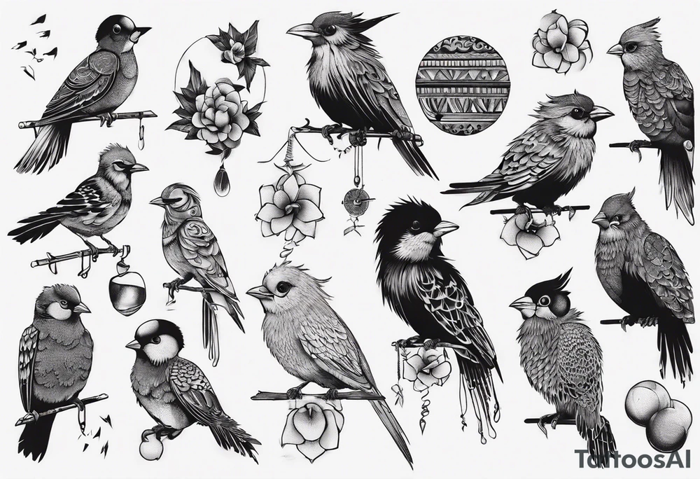 cibo matto pom pom album cover bird tattoo idea