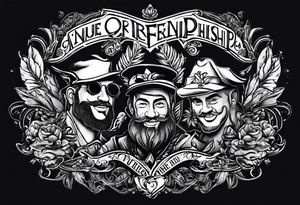 this is about friendship. 10 friends, all men, from cherry hill, new jersey. tattoo idea