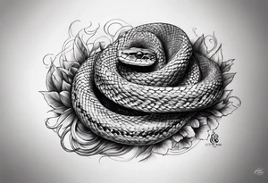 Litlle snake tattoo idea