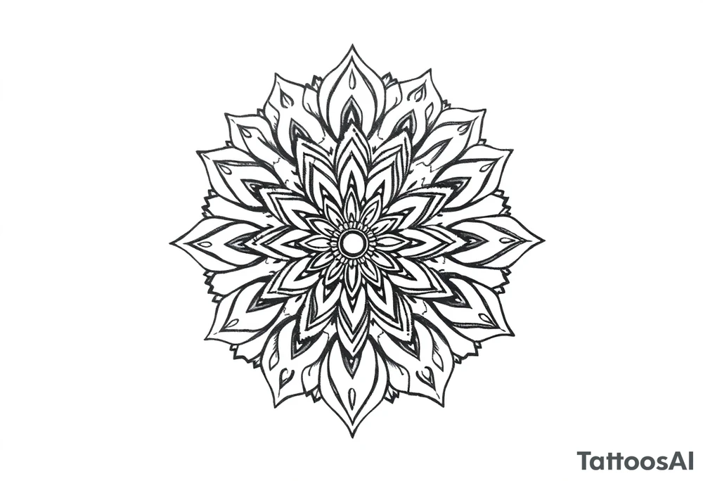 mandala with variation tattoo idea