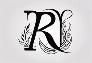 Letter R with date 09.01.23 and time 10:39AM tattoo idea