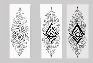 baybayin Filipino sun vertical tattoo tattoo idea
