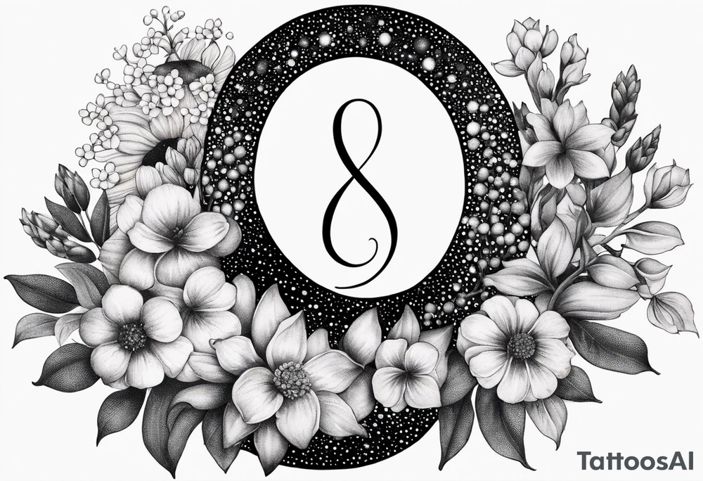 March April June November December birth flowers on infinity symbol tattoo idea