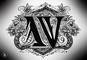 the letters A W R tattoo idea