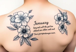 Deceased son capricorn January flowers with simple quotes about losing oldest son gave younger brother a stronger mom tattoo idea