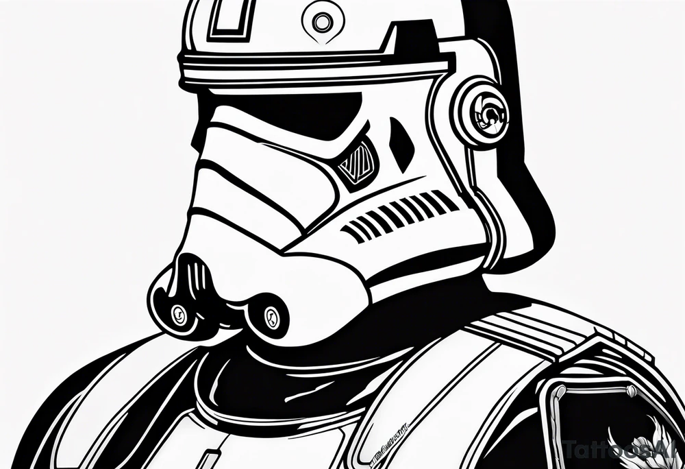 Star Wars, Captain Rex, Pistols drawn, Phoenix Squadron Helmet, tattoo idea